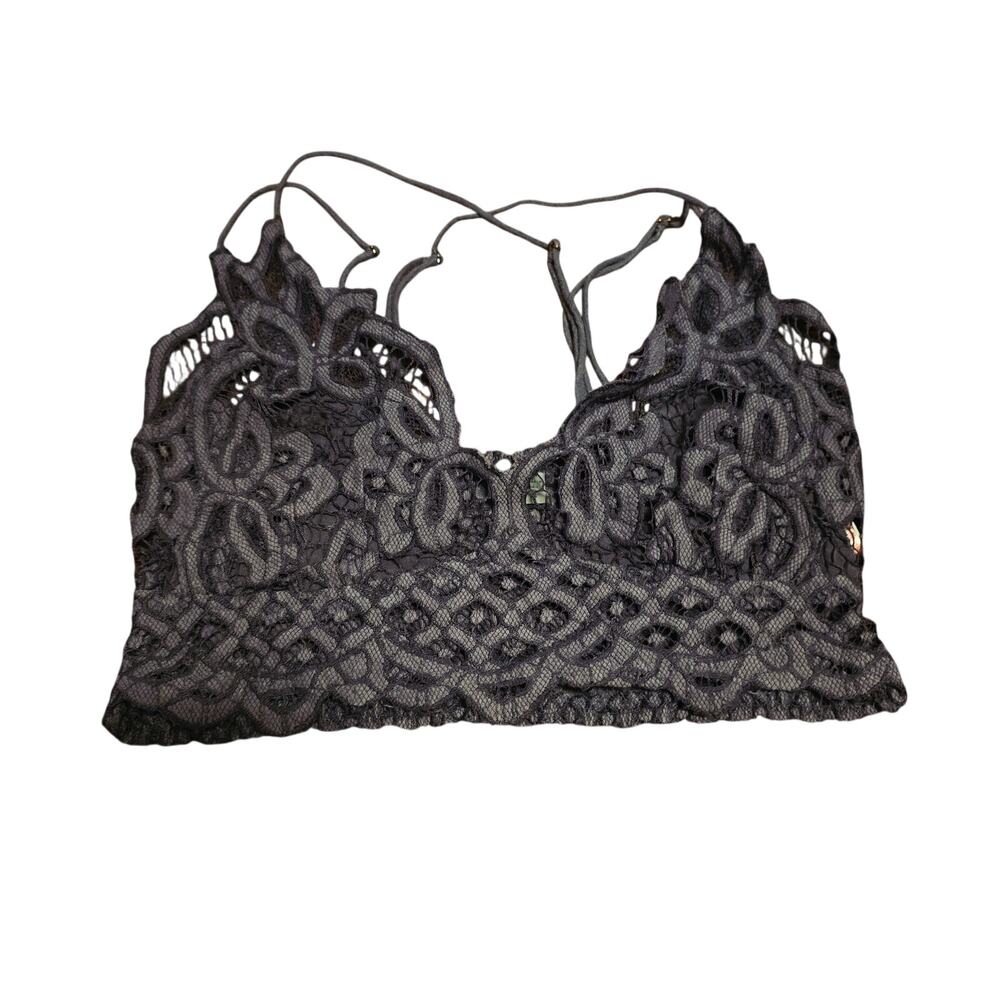 Free People one gray knit bralette size medium